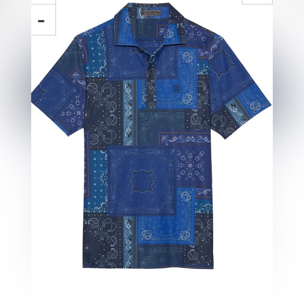 NWT G/FORE Bandana Tech Golf Polo Shirt PERFORMANCE